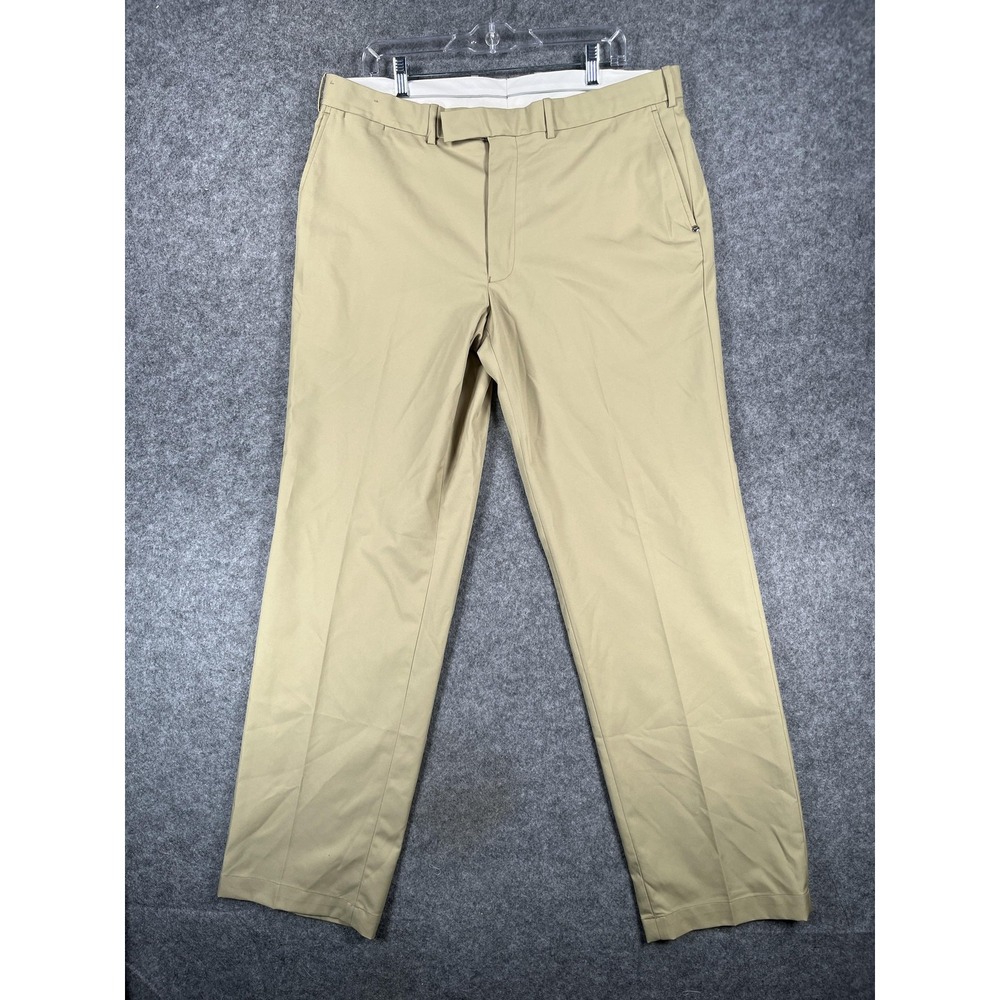 Ralph Lauren RLX Pants Mens 38x34 Flat Front Golf‎ Dress Performance Polyester